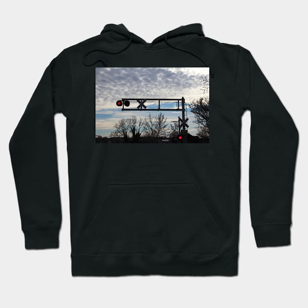 Clouds At RR Crossing Hoodie by Cynthia48